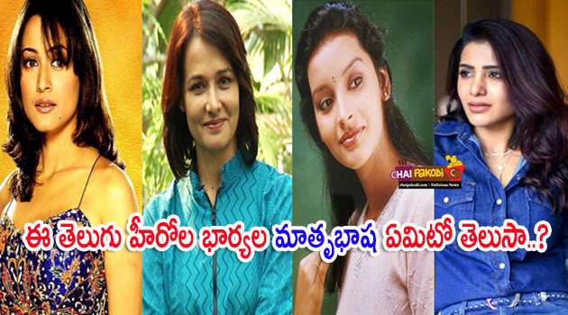 Tollywood heroes wives mother tongue