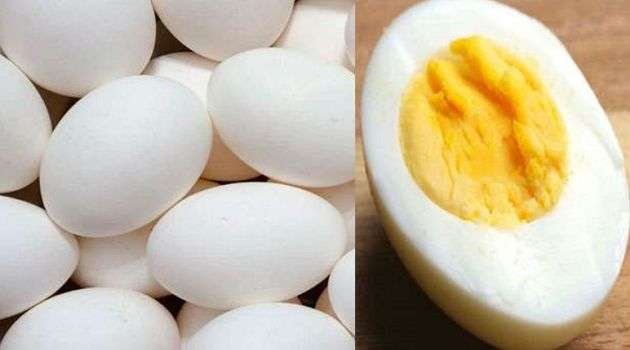 raw and boiled egg