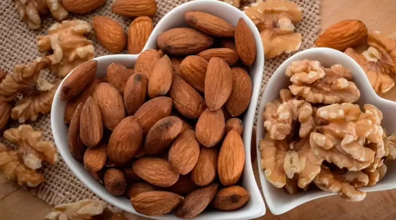 walnuts and almonds