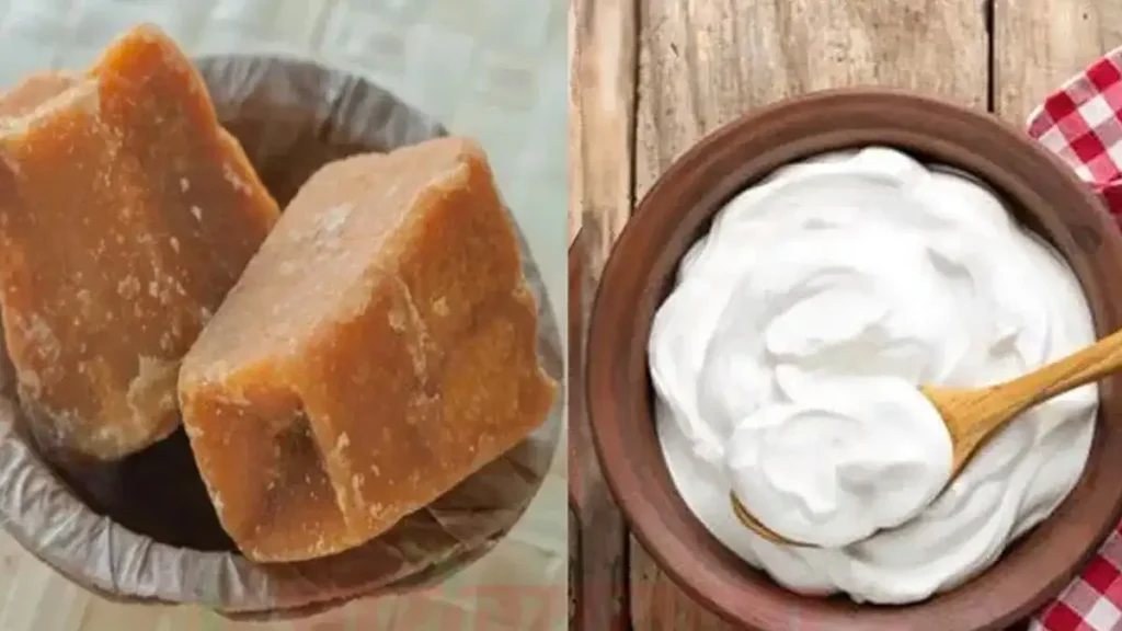 curd and jaggery