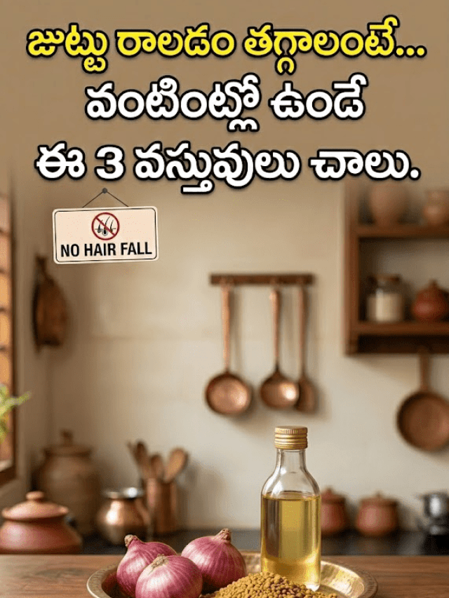 వంటింట్లో ఉండే ఈ 3 వస్తువులు చాలు: జుట్టు రాలడం తగ్గించుకోండి!