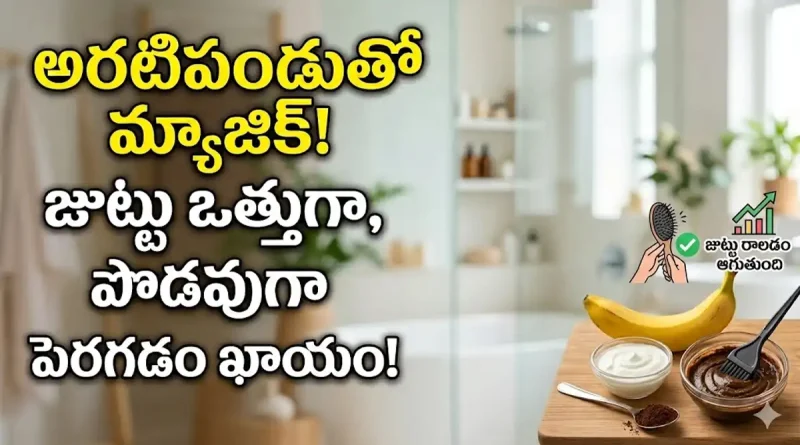 Hair Fall Tips:జుట్టు రాలుతోందని టెన్షనా? ఒక అరటిపండుతో ఇలా చేస్తే.. మీ జుట్టు ఒత్తుగా, పొడవుగా పెరగడం ఖాయం!