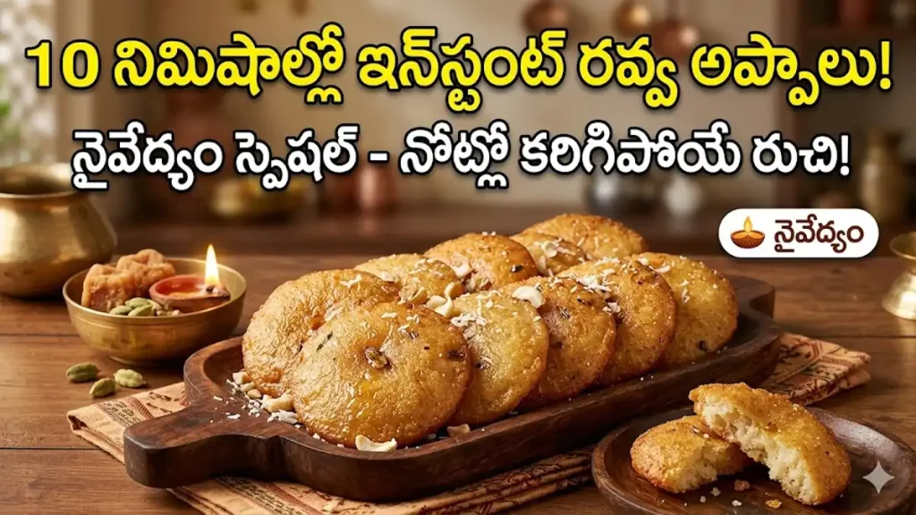 instant rava appalu