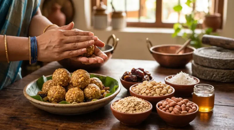 Oats peanut laddu