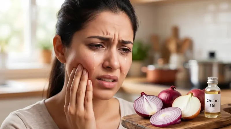 teeth pain onion