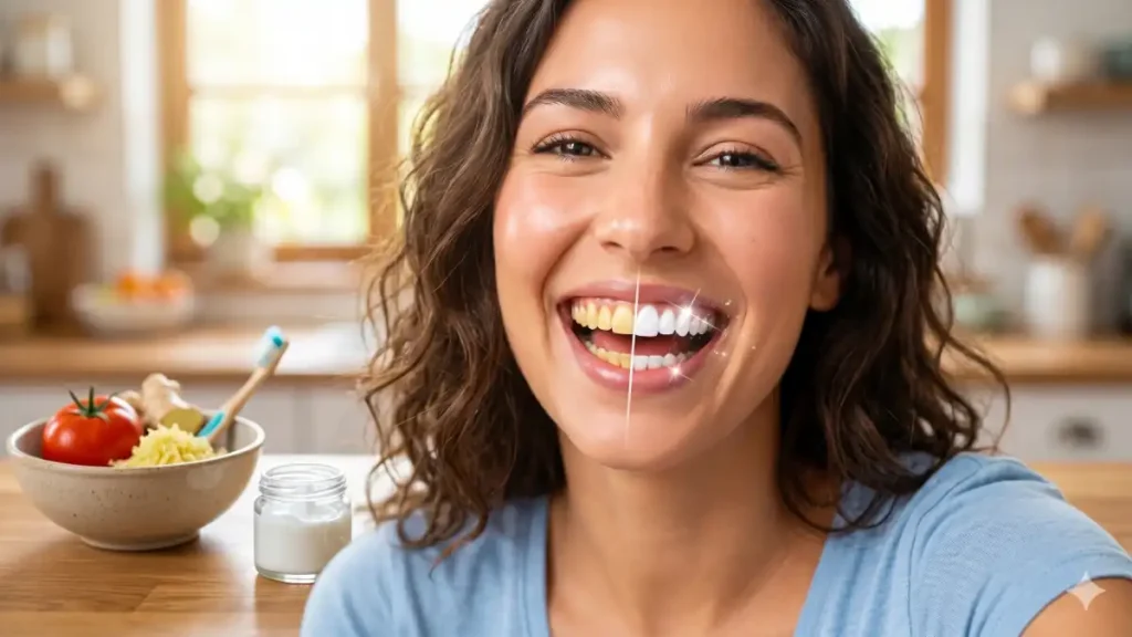 Yellow teeth tips