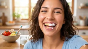 Yellow teeth tips