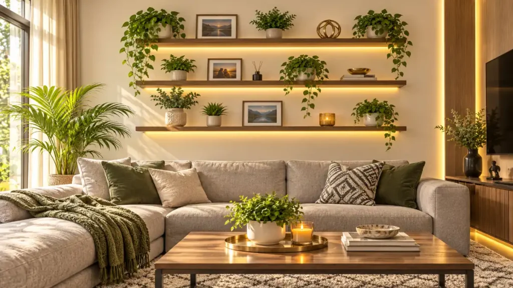 Floating shelves interior