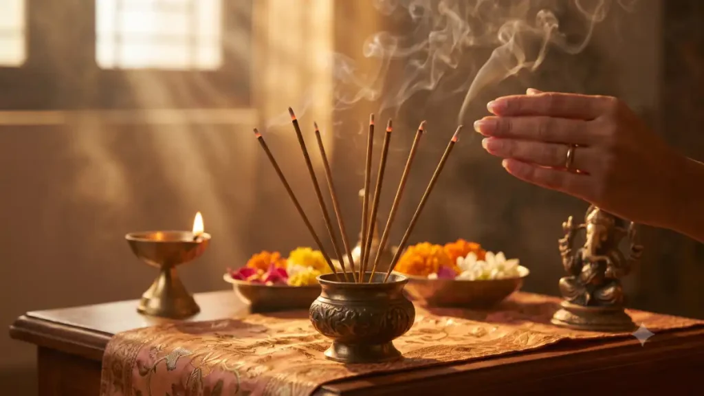 Agarbatti in pooja